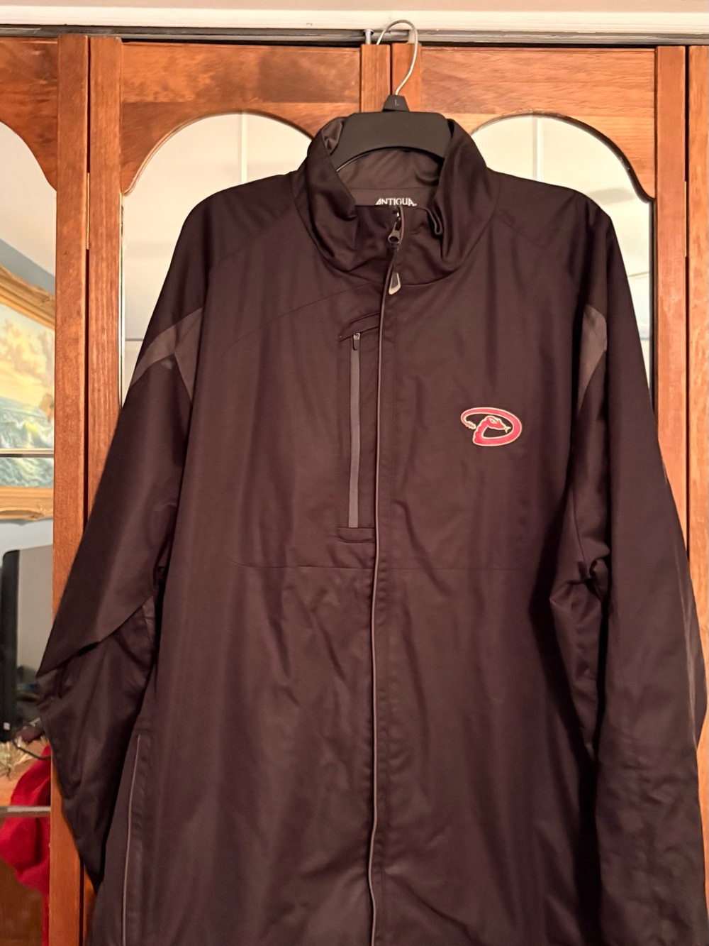 Antigua Black Arizona Diamondbacks Windbreaker Jacket
